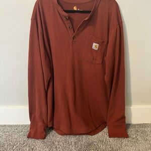 Carhartt Men's Rust Henley Shirt